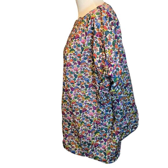 Tish Cox Khloe Mushroom Top MultiColor Artsy Hippie Whimsical Boho Chic Sz S NWT - Picture 4 of 9